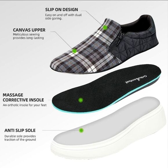 (75-3952) Orthocomfoot Women's Slip On Shoes with Arch Support Sz 41 (10.5) - Picture 6 of 15